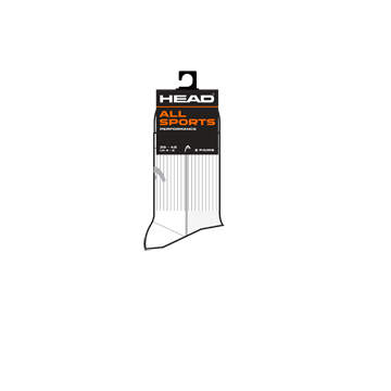 HEAD ALL SPORTS PERFORMANCE SOCKEN 2ER PACK - WEISS