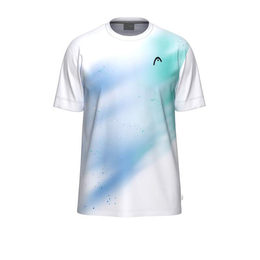 HEAD TOPSPIN HERREN T-SHIRT - TÜRKIS, WEISS