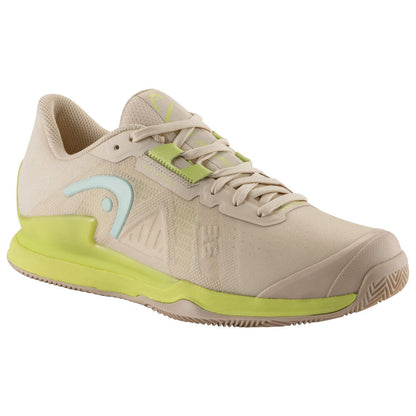 HEAD SPRINT PRO 3.5 DAMEN SANDPLATZSCHUHE 2023 - BEIGE, GELB