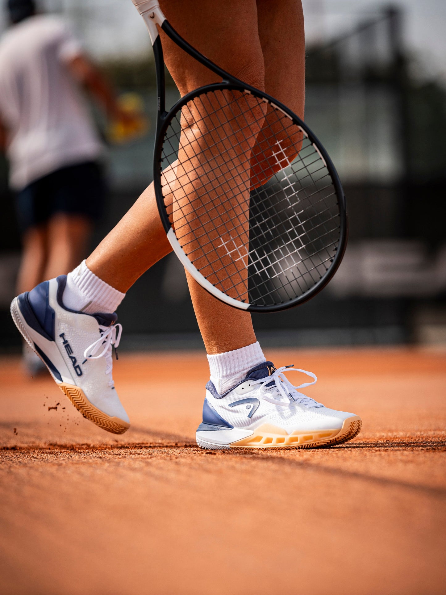 HEAD REVOLT PRO 4.0 DAMEN SANDPLATZSCHUHE - WEISS/APRIKOSE