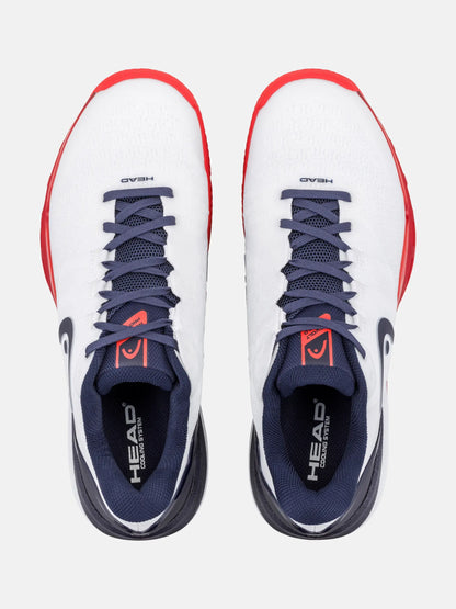 HEAD REVOLT PRO 5.0 SANDPLATZSCHUHE - WEISS, NAVY