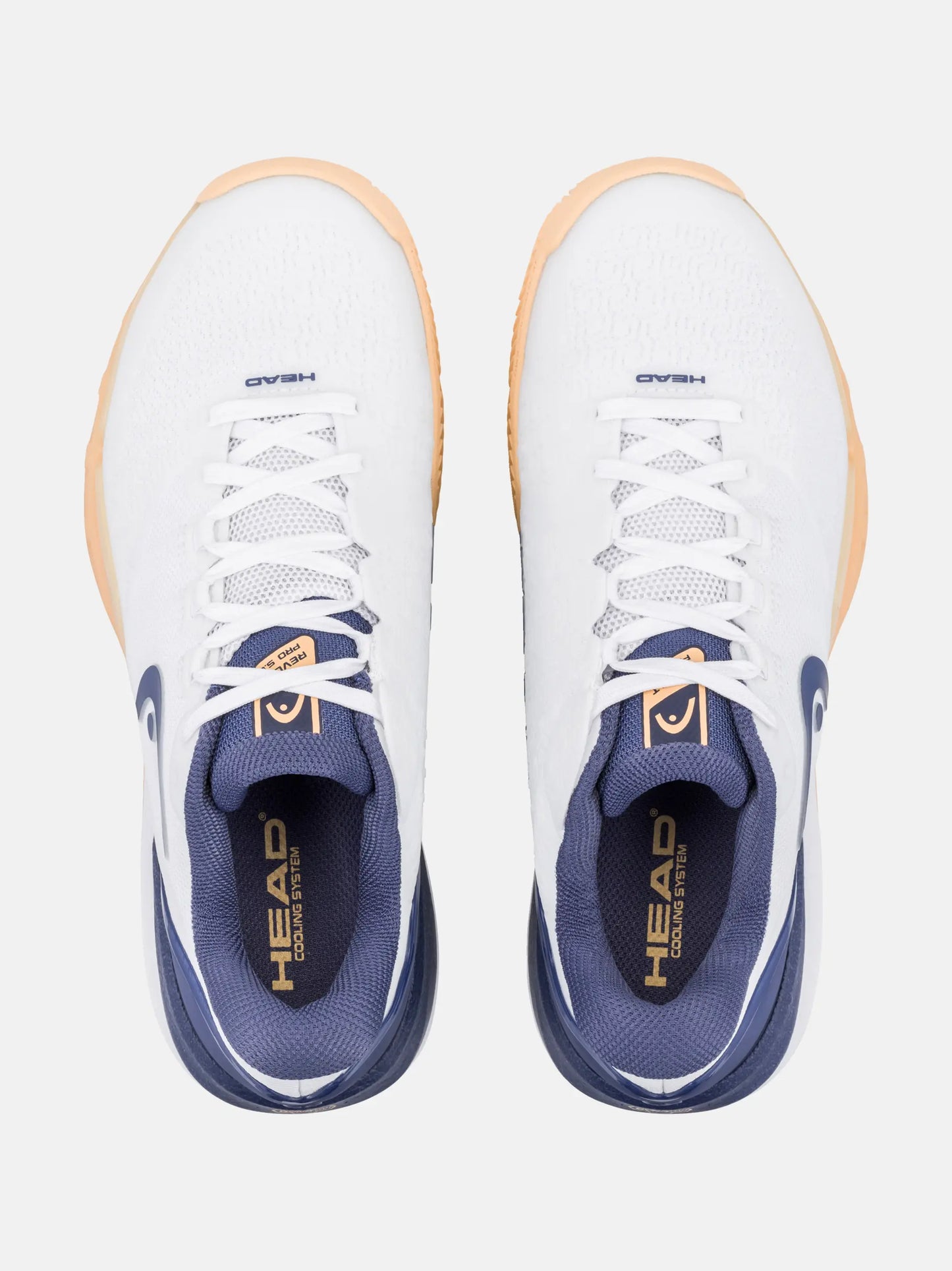 HEAD REVOLT PRO 4.0 DAMEN SANDPLATZSCHUHE - WEISS/APRIKOSE