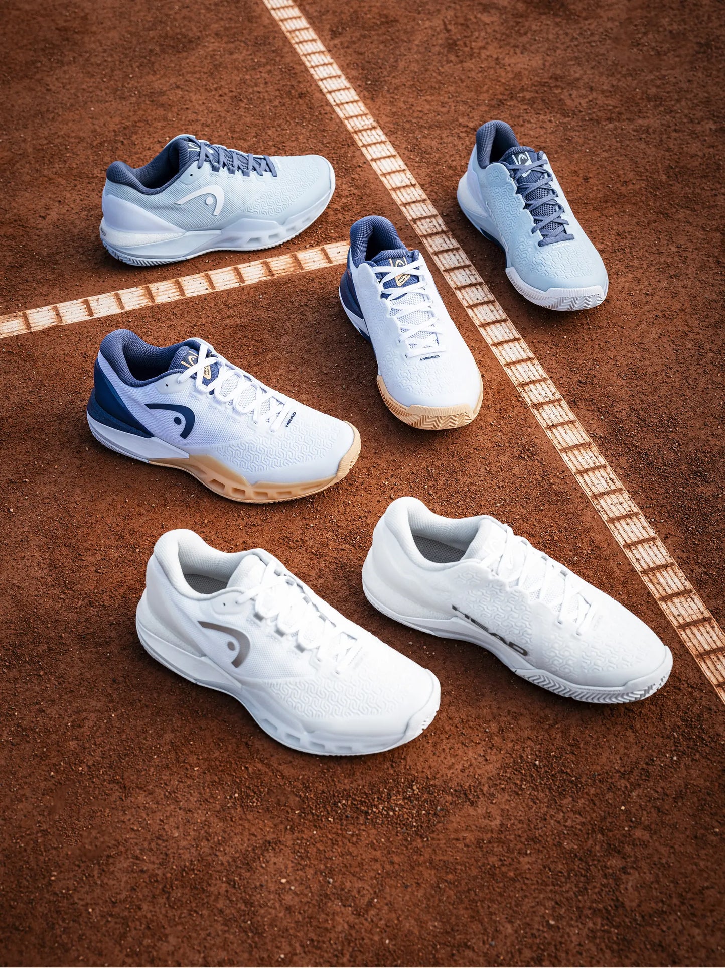 HEAD REVOLT PRO 4.0 DAMEN SANDPLATZSCHUHE - WEISS/APRIKOSE